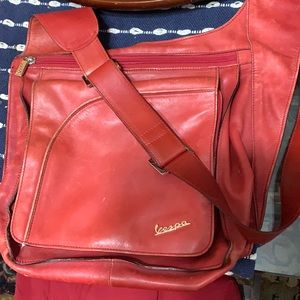 Vespa real leather shoulder bag